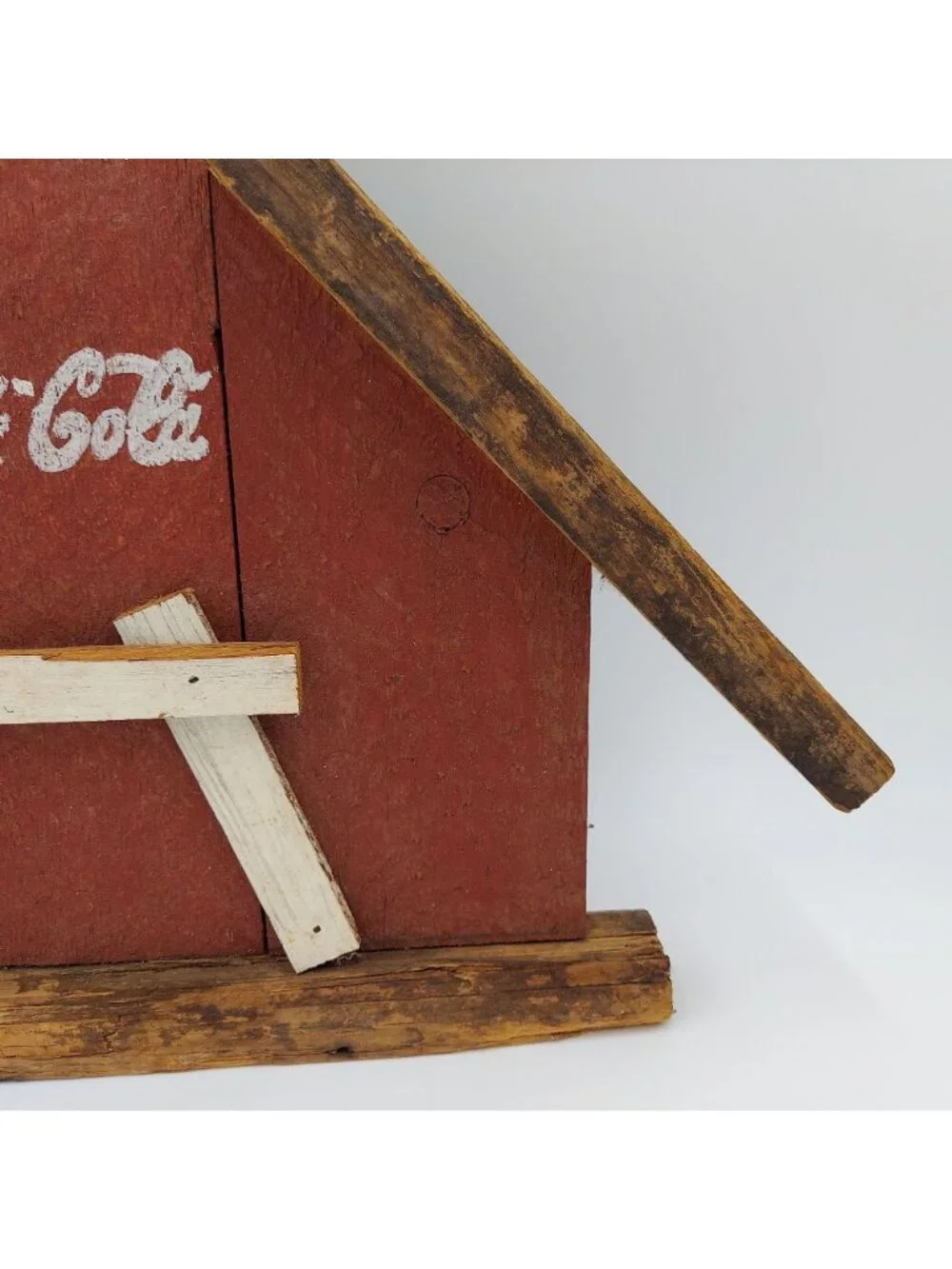 Coca Cola Barnwood Wall Art Birdhouse Barn Decor Reclaimed Farmcore Red Country